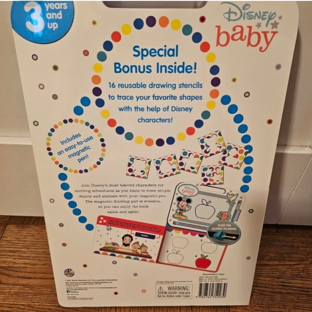 Disney Baby Read & Doodle - Learning resources for kids, a magnetic drawing pad